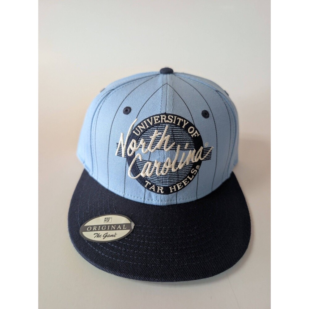 North Carolina Tar Heels The Game Pinstripe Snapback Hat Cap Green Undervisor
